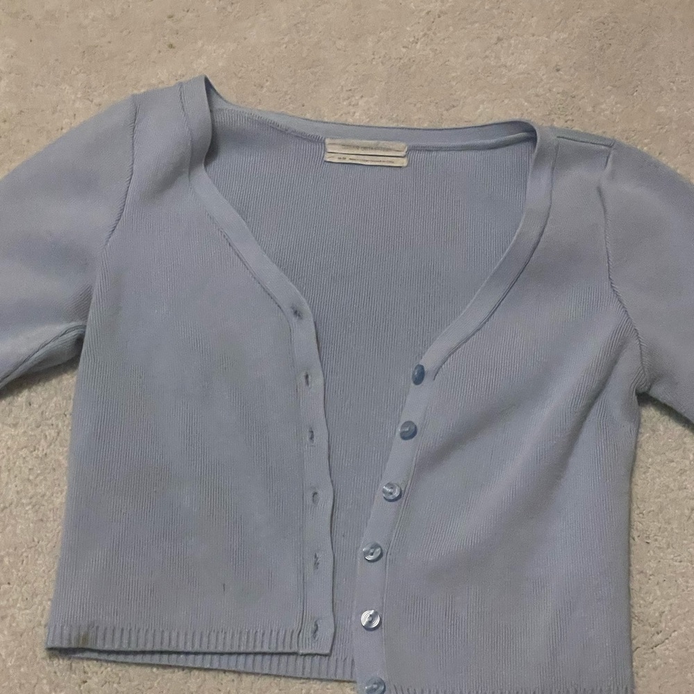 Urban outfitters light blue button up cardigan shirt